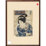 Keisai Eisen (1790-1848), Beauty, oban tate-e