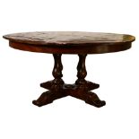 A Theodore Alexander forn Castle Bromwich antique wood expandable dining table