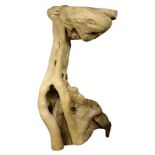 A Contemporary driftwood style burlwood table