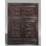 Chinese Huanghuali miniature cabinet