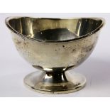 Mexican sterling footed sauce bowl by Peggy Tage, 2.75"h x 4.5"d, 8 toz