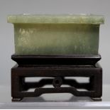 Chinese nephrite square planter