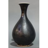 Chinese Yuhuchun black glazed 'oil spot' vase