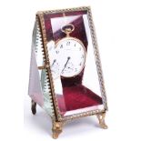 Howard 14k yellow gold open face pocket watch and case