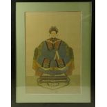 Large pair Chinese Ancestor Portraits, framed