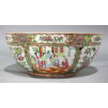 A Chinese Canton famille-rose Punch Bowl