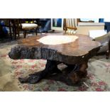 Custom burlwood low table