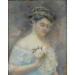 Miniature painting, Lady with Roses