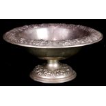 Kirk & Son Aesthetic floral repousse sterling compote