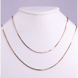 (Lot of 2) 14k yellow gold neck chains