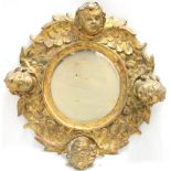 Rococo style gilwtood framed mirror, 18"h