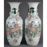 Large Chinese Vases, Marked Hong Yishun
