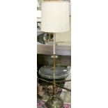 Brass and glass lamp table