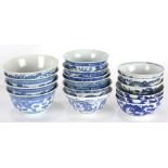 (lot of 16) A Group of Chinese Blue and White Cups