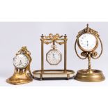 Collection of (3) gold-filled pocket watches and stands