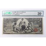 A United States $2 1896 Silver Certificate Educational Note
