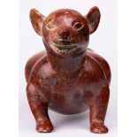 A Pre-Columbian Colima, West Mexico, small redware dog