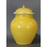 A Chinese Yellow-Glazed Jar and Cover