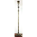 A patinated bronze floor lamp early 20th century