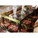 Mastercraft style brass coffee table