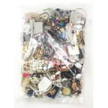 Collection of (2) bags of costume jewelry
