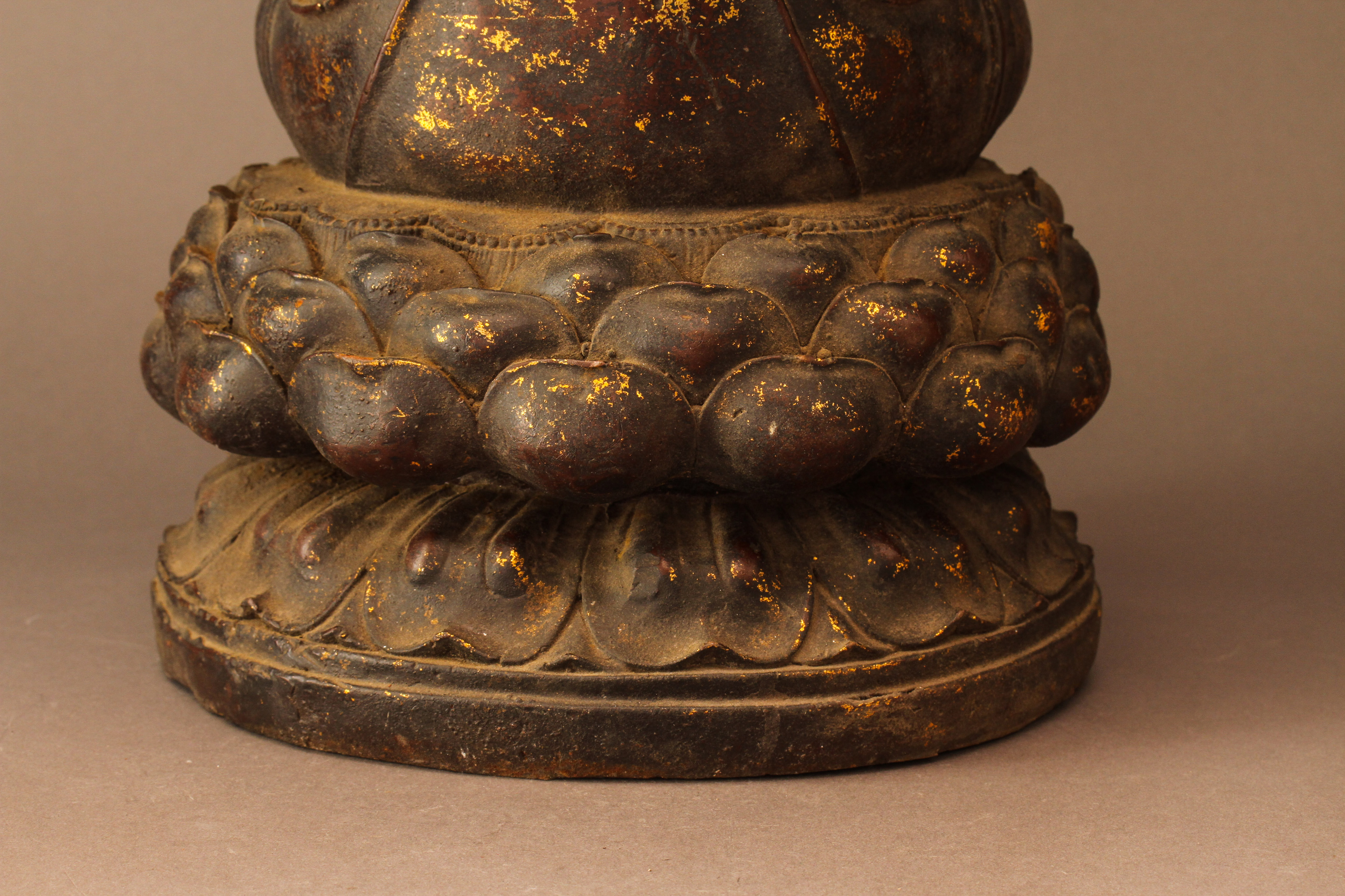 A Chinese Gilt-Bronze Figure of Seated Guanyin