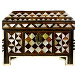 A Turkish mixed marquetry decorated box second half 18th century