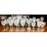 A collection of Baccarat stemware
