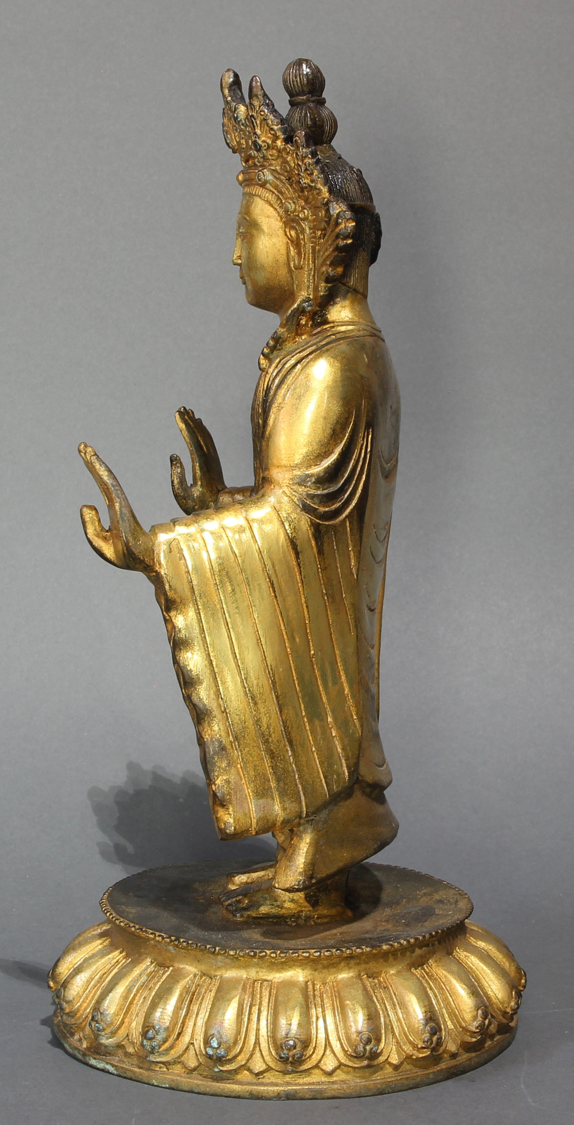 Tibetan bronze figure of Bodhisattva - Image 2 of 4