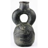 A Chimu style blackware vessel