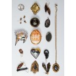 Collection of shell, horn, diamond, gold, gold-filled, metal jewelry