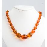 Amber bead necklace