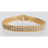 Diamond, 10k yellow gold bracelet
