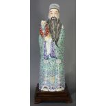 A Chinese Famille Rose Figure of Fuxing
