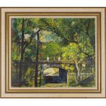 Painting, Bucolic Bridge