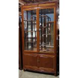 Chinese Export rosewood etagere