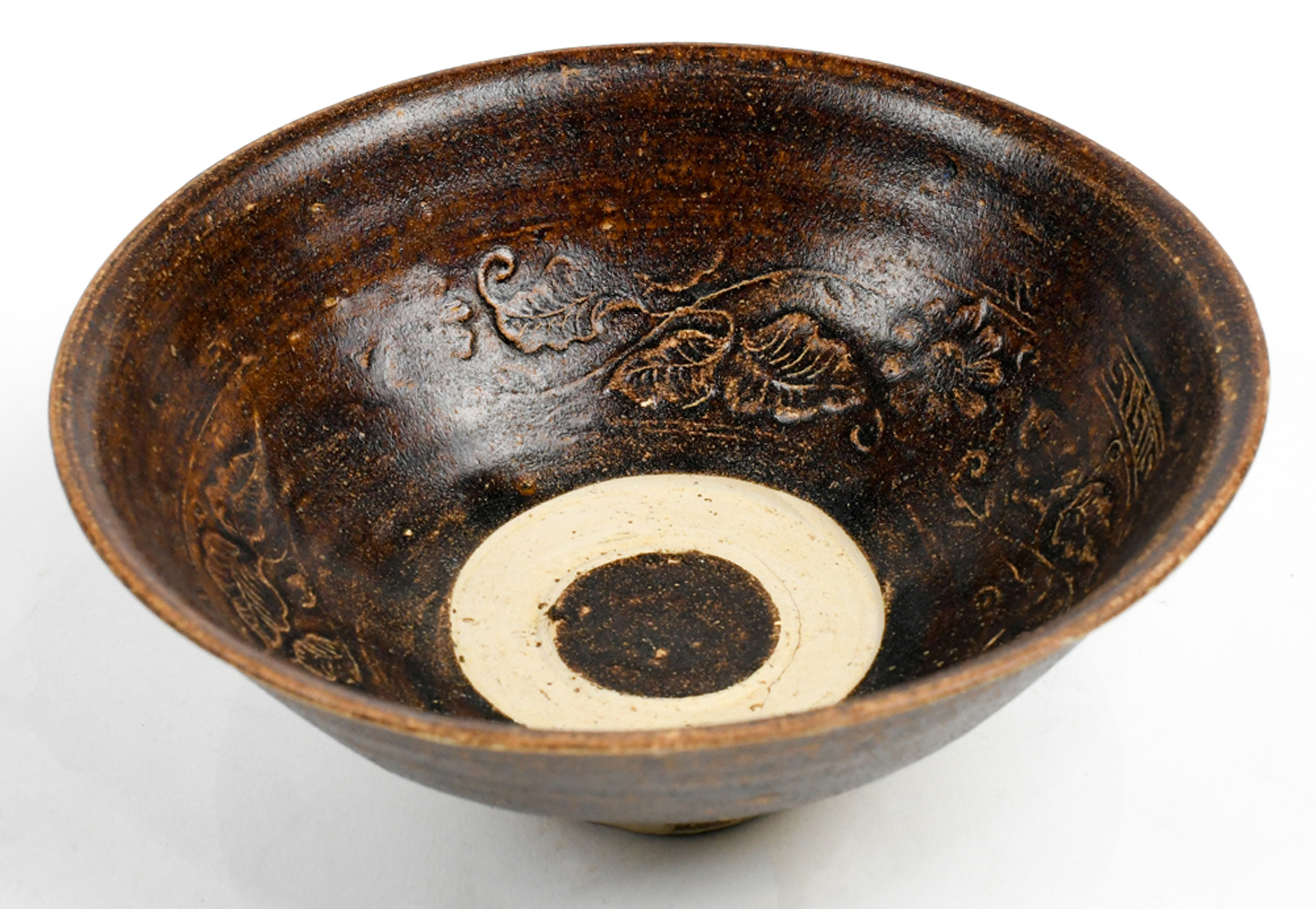 (3) Vietnamese Tran Brown Glaze Ceramic Bowls - Image 3 of 3