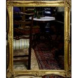 Period gilt European frame having a floral motif rabbet