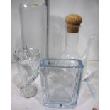 (lot of 4) Pieces of modern glass