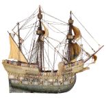 A Spanish galleon ships model