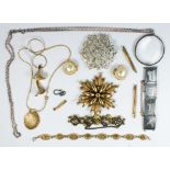 Collection of sterling silver and costume jewelry