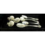 (lot of 9) Sterling and silverplate spoon group