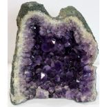 A large geode amethyst