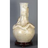 A Japanese Satsuma style dragon vase