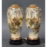 Pair Satsuma vases