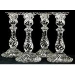 A group of Baccarat candlesticks