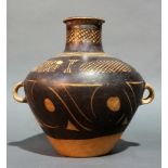 A Neolithic pottery urn 11.5"h