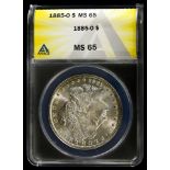 1885o Morgan silver dollar #7119171 ANACS MS 65