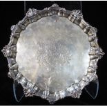 George II sterling salver, William Preston, London, c 1754