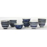 (Lot of 16) A Group of Chinese Blue and White 'Dragon' Cups